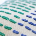 thumbnail image 3 of 16" Handwoven Cotton Throw Pillow Cover with Ribbed Line Dots and Wave Border, 3 of 7