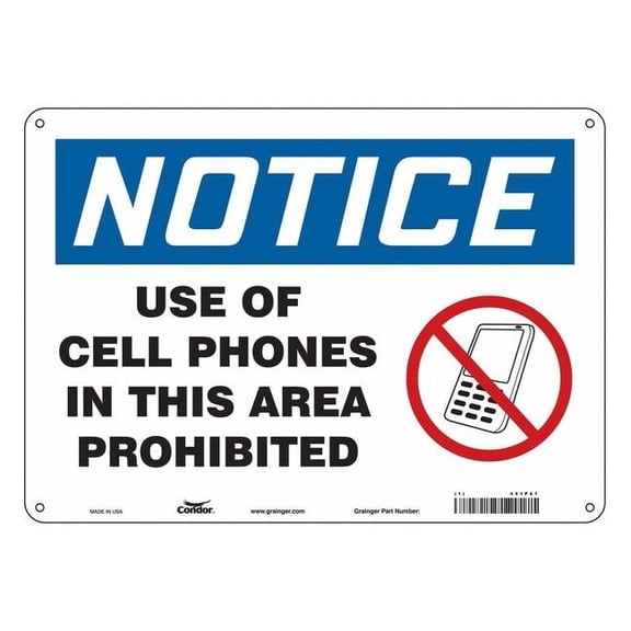 Condor Safety Sign,10 in x 14 in,Polyethylene 451P61