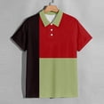 thumbnail image 4 of Men's Tops New Men's Short Sleeve Fashion Contrast Color Shirt, 4 of 6