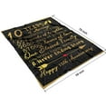 thumbnail image 5 of Gifts for 10th Anniversary Blanket, 10 Year Wedding Anniversary Couple Gifts for Dad Mom Grandparents-Blanket for Couples, Valentine, Birthday, Soft and Cozy Throw Blanket 60x80 Inch, 5 of 6