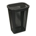 thumbnail image 6 of Mind Reader Slim Tapered Laundry Hamper with Lid, Clothes Basket with Swiss Cross Cut-Outs, Lightweight & Ventilated, Plastic, Gray, 6 of 6