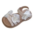 thumbnail image 3 of Ymyiu Kids Sandals Girls Toddler Girl Sandals Little Girl Summer Dress Shoes Lightweight Open Toe Beach Holiday Size 9 (White,Toddler 9), 3 of 8