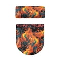 thumbnail image 4 of HELLHERO Soft Polyester Toilet Lid Seat Cover Elastic Bottom Toilet Seat Cover Replacement & Stretchy Fabric for Hotel, Colorful Flame Art, 4 of 7