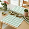 thumbnail image 3 of Light Green Buffalo Check Plaid Placemats Set of 4 Farmhouse Style Place Mats Table Mats Kitchen Dining Home Outdoor Party Table Decoration, 3 of 9