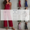 thumbnail image 3 of Women's Solid‑Color Spaghetti Strap Wide‑Leg Jumpsuit Front Tie V‑Neck Back Zipper Loose‑Fit One‑Piece Pants with Side Pockets Purple XXL(XXL), 3 of 9