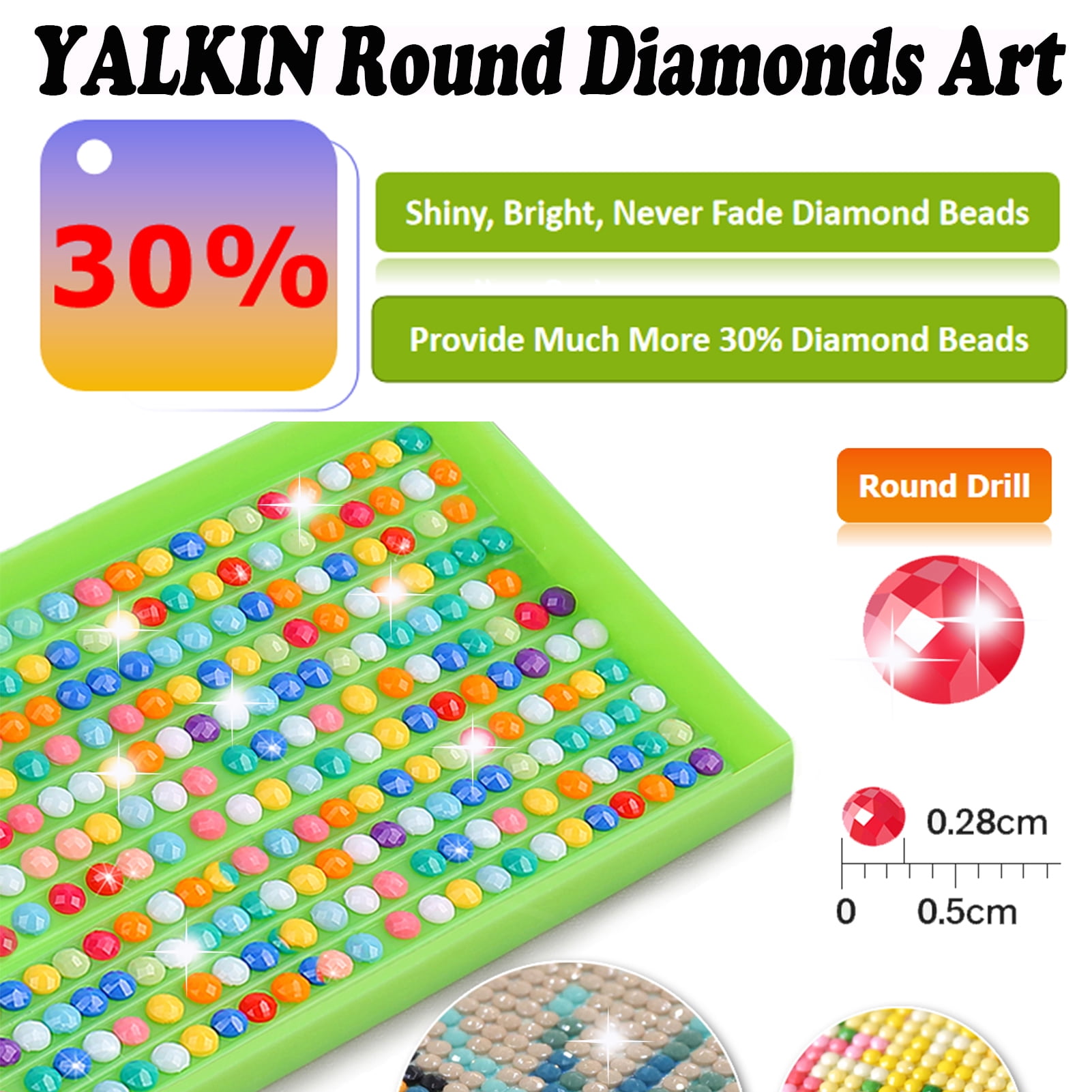 YALKIN 12 Pack 5D Mountain Diamond Art Painting Kits for Unisex Adults Beginners with Full Accessories