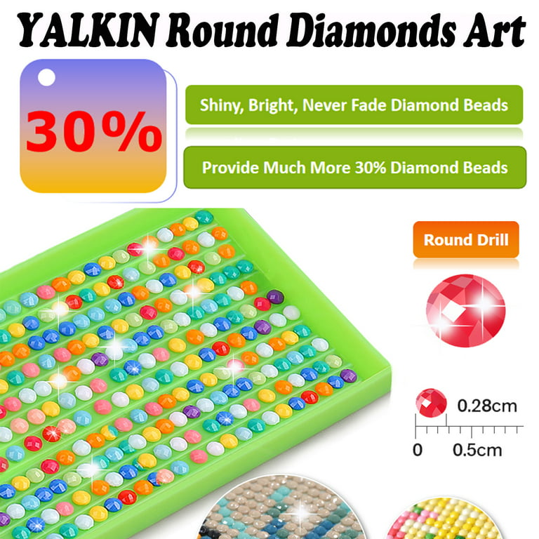 YALKIN Diamond Painting Pack for Adults Kids with Full Tools Accessories,  Love Shell Full Round Diamond Art Kits, 2 Pack 30X40CM 