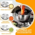 thumbnail image 2 of Juego de cuencos para mezclar con tapas herméticas, 26 cuencos de acero inoxidable color caqui con accesorios para ralladores, fondos antideslizantes y juego de utensilios de cocina, tamaño 7, 4,, 2 of 7