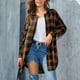 thumbnail image 5 of Pntutb moda mujer entramado impresión abrigo invierno camisa manga larga prendas de vestir exteriores blusa liquidación Pntutb Pntutb-7617, 5 of 5