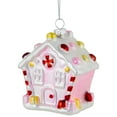 thumbnail image 4 of Northlight 3.25" Pink Candy House Glass Christmas Ornament, 4 of 5