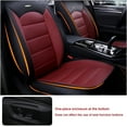 thumbnail image 5 of Maidao Car Seat Covers Leather Set for Lexus for SC/Soarer 1992-2000 5 Seats Compatible Airbag Waterproof Front Rear Cushion Protector with Headrest Black and Wine Red, 5 of 7