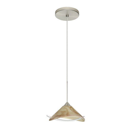 Besa Lighting - Hoppi-One Light Cord Pendant with Flat Canopy-5.5 Inches Wide by