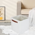 thumbnail image 5 of REGALWOVEN Fabric Storage Bin with Handles for Shelves Closet, 3 Pack Collapsible Storage Basket for Organizing Clothes White 11*11*11in, 5 of 6