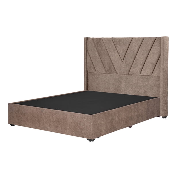 Recámara Matrimonial Aurora Mocca con Cabecera + Box Base Cama