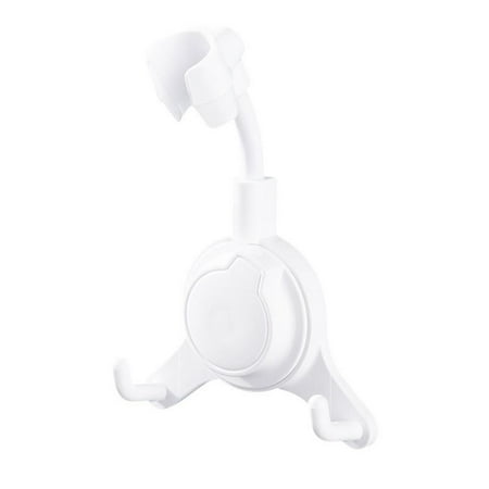 

360 Degrees Shower Head Holder Adjustable Self-Adhesive Showerhead Bracket Wall Mount With 2 Hooks Stand SPA Bathroom Very Well