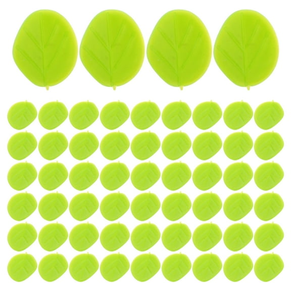 OUNONA 100pcs Miniature Green Leaves Artificial Mint Leaf Decorations for DIY Crafts Cake Deocration Wedding Photo Prop Accessories 1.2cm