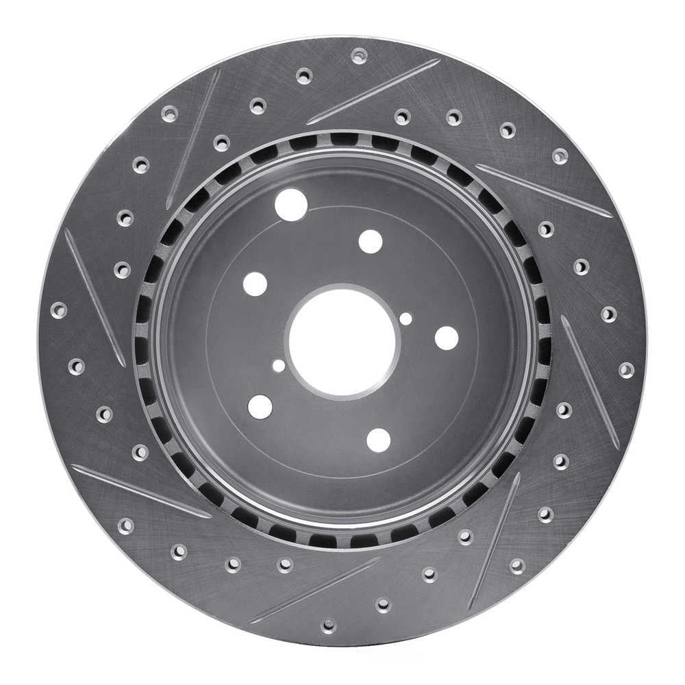 Dynamic Friction Company 631-13022R DFC Brake Rotor - Drilled And Slotted - Silver