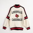 thumbnail image 5 of Women's Gameday Couture White Louisville Cardinals Oversized Vivid Turtleneck Sweatshirt, 5 of 5