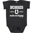 thumbnail image 3 of Inktastic Horses Make Me Happy Boys or Girls Baby Bodysuit, 3 of 5
