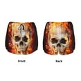 thumbnail image 5 of Haiem Satanic Skull Women's 2 in 1 Running Shorts - Lightweight Athletic Workout Gym Yoga Breathable Sports Shorts Liner with Phone Pockets-, 5 of 9
