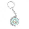 thumbnail image 1 of merry mas circle cartoon portrait rotatable keyholder disc accessories chain clip, 1 of 3