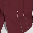 thumbnail image 5 of Mens Big & Tall Cuban Guayabera Shirt Casual Button Down Shirts Short Sleeve Summer Beach Shirts Size S-5XL Wine, 5 of 6