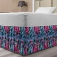 thumbnail image 1 of Palm Bed Skirt, Creative Hawaii Exotic Foliage Botanical with Tropic Leaves in Vibrant Colors, Elastic Bedskirt Dust Ruffle Wrap Around for Bedding Decor, 4 Sizes, Multicolor, by Ambesonne, 1 of 2