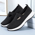 thumbnail image 6 of Pandaie Orthopedic Shoes for Women Wide Width Breathable Walking Slip on Sneakers Comfortable Arch Support Nurse Shoes Black Size 6, 6 of 9