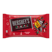 HERSHEY'S, Miniatures Assorted Milk and Dark Chocolate Bars, Christmas Candy, 9.9 oz, Bag