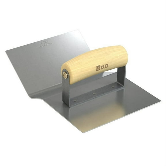(Price/Each)Bon Tool 12-477 Driveway Approach Tool - 9" X 6" - 1/2" Radius Wood Wave Handle