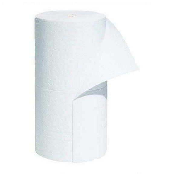 Pig Sorbent Roll, 40 gal, 30 in x 150 ft, Oil, White, Polypropylene MAT401