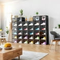 thumbnail image 6 of Large Shoe Boxes Clear Plastic Stackable, 8 Pack Drop Side Shoe Storage Boxes with Magnetic Door, Shoe Storage Organizer Sneaker Storage Display Fit up to US Size 13 Black, 6 of 6