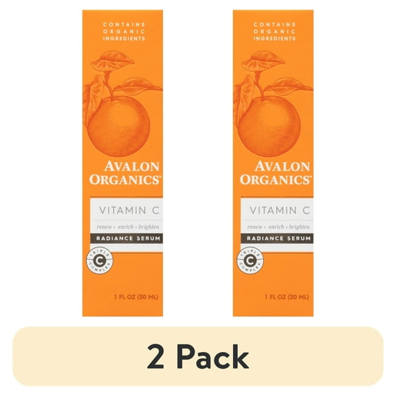(2 pack) Avalon Organics Vitamin C Radiance Serum, 1 fl. oz.