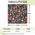 thumbnail image 2 of Pioneer Flower Floral Print Pattern Square Fitted Tablecloth with Elastic Edge,Square Table Cover,Washable Elastic Table Cover for Home Kitchen Party Decor 34"x34", 2 of 6
