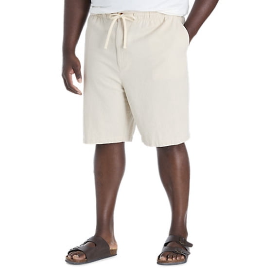 Lightweight Linen-Blend Beach Shorts Natural 6XLT