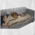 thumbnail image 6 of Ostrich Soft Flannel Fleece Throw Blanket, Ornamental Animal with Eggs Effects Traditional Boho Pattern, Cozy Plush for Indoor and Outdoor Use, 50" x 70", Multicolor, by Ambesonne, 6 of 6