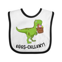 Inktastic Eggs-cellent Cute Easter T-rex Dinosaur Boys or Girls Baby Bib