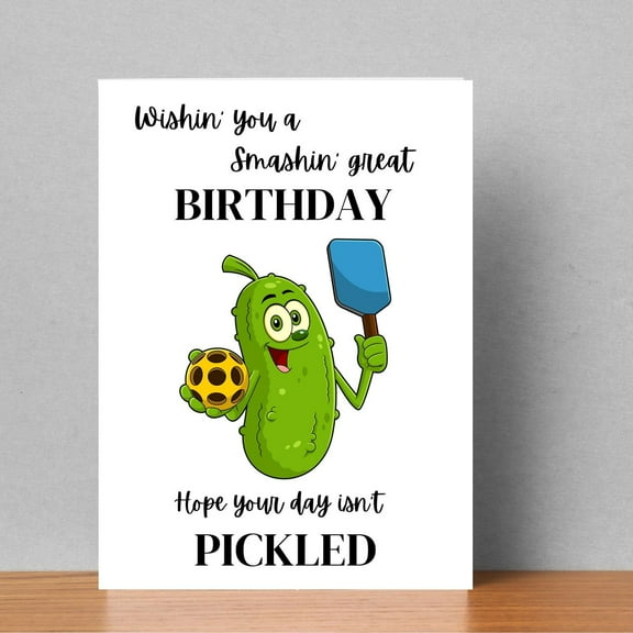 Smashingly Great Birthday Card with Pickle Character – Funny Greeting Card – Perfect for Birthdays – Envelope Included, Blank Inside