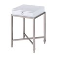 thumbnail image 2 of Table de bout Belinut d'ACME, blanc et nickel brossé, 2 of 2