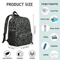thumbnail image 3 of Boho Tropical Floral Students Backpack - Watercolor Flower Pattern and Abstract Floral Watercolor Design, Lightweight Waterproof School Bag, 3 of 6