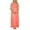Orange, variant on Women's Maternity 420g Stretch Spandex Maxi Dress, Sleeveless Pleated Waist Patchwork Gown, Plus Size Summer Casual Pregnancy Dress for Daily & Photoshoot, 1pc, S/M/L/XL/XXL