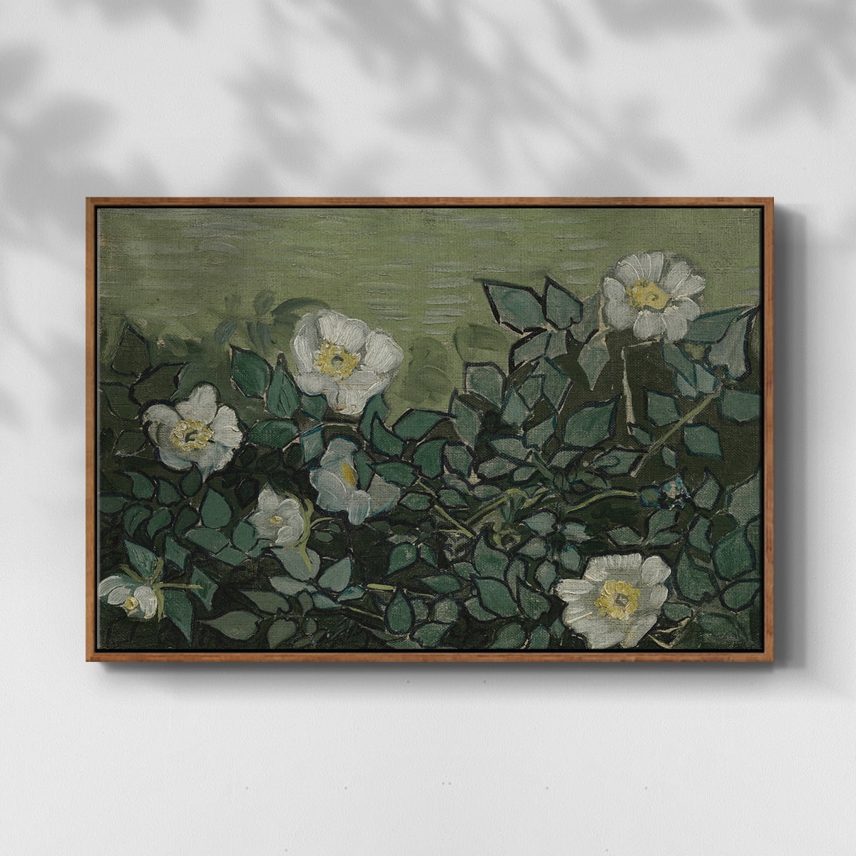 Vintage Botanical Print-LXXXV By Wexford Home Framed in Walnut Wood Gallery Wrapped Canvas 17 in. x 25 in.