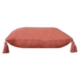 thumbnail image 2 of Ox Bay Hampton 20" x 20" Coral Solid Cotton Reversible Adult Decorative Throw Pillow, 2 of 12
