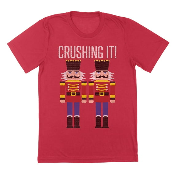 Crushing It Humor Graphic Red Mens T-Shirt