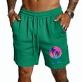 thumbnail image 2 of AHMOMEI Men's Hawaiian Beach Shorts Quick Dry Wide Leg Basketball Shorts Men with Pockets Summer Drawstring Beach Shorts Men, 2 of 4