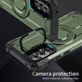 thumbnail image 4 of ELEHOLD for Samsung Galaxy A52 5G Case, Compatible with Mag safe Accessories, Strong Magnetic Military-Grade Drop Protection Invisible Kickstand Shockproof Protective Phone Case,Armygreen, 4 of 7