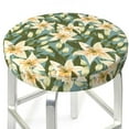 thumbnail image 3 of Lsque Lilies Flowers Round Bar chair cushion covers Velvet Fabric Premium Comfort Protects from Scratches and Stains for 14-17 Inch Chair- 13 inch, 3 of 7