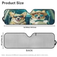 thumbnail image 5 of HUIACONG Cute Brown Dog Windshield Sunshade for Wrangler TJ JK Windshield Sunshade Visor Mat for Jeep Wrangler TJ JK JKU 1996-2018 Sun Shade Screen Accessories Keep Cool, 5 of 6
