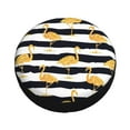 thumbnail image 3 of Gaeub Gold Flamingo 14-17in Tire Cover, Spare Tire Cover, for Camper Caravan, Trailer, Car, Truck, SUV, Jeep - 14 inch, 3 of 9