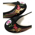 thumbnail image 4 of TJ Global Women's Traditional Chinese Phoenix and Flower Embroidery Flats - Totem Style Loafers Comfortable Round Toe Ballet, Cheongsam (Black, Size 6), 4 of 4